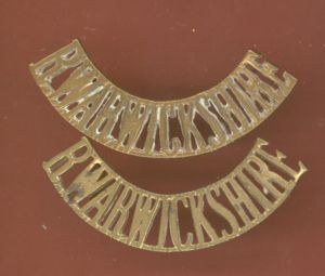 R.WARWICKSHIRE WW1 shoulder titles