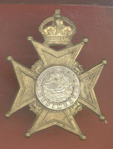 South African Natal Royal Regiment Edwardian cap badge