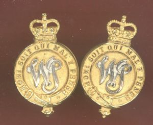 The British West Indies Regiment Officer's dress collar badges