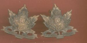 Canadian 173rd Canadian Highlanders Bn. WW1 CEF collar badges