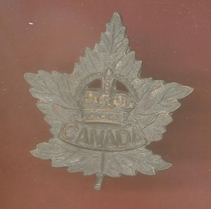 Canadian General Service WW1 CEF cap badge
