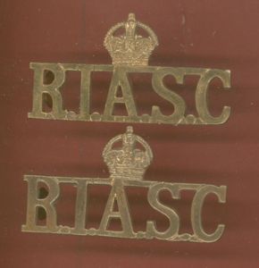 R.I.A.S.C. Royal Indian Army Service Corps shoulder titles