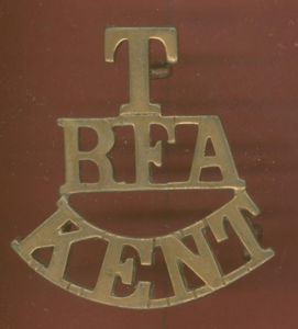 T / RFA / KENT WW1 shoulder title