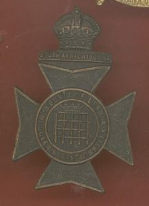 16th County of London Bn. Queen's Westminster Rifles cap badge