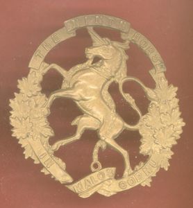 Canadian Militia 9th Mississauga Horse Pugaree Helmet Plate