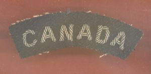 CANADA Oversea's Officer cloth shoulder title