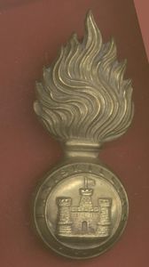 Royal Inniskilling Fusiliers Victorian fur skin cap badge