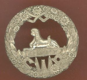 South Wales Borderers Volunteer / Territorial Bn cap badge