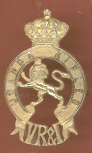 British Colonial Uganda Rifles Victorian Officer's helmet badge