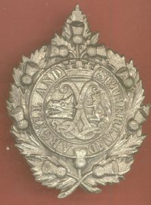 Scottish Argyll & Sutherland Hldrs Victorian glengarry badge