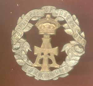 Yorkshire Regiment. Alexandra Princess of Wales's Own Victorian cap badge