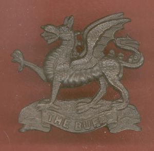 The Buffs Royal East Kent Regiment WW1 Officer's OSD cap …