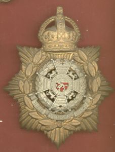 The Border Regiment Edwardian OR helmet plate