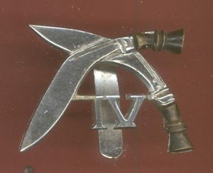 4th Gurkha Rifles cap badge