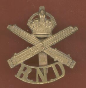 Royal Naval Division Machine Gun Battalion WW1 cap badge