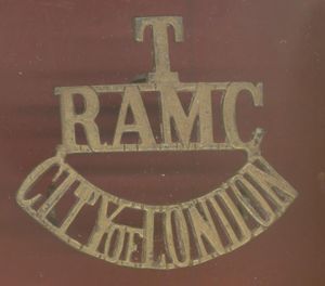 T / RAMC / CITY of LONDON WW1 shoulder title
