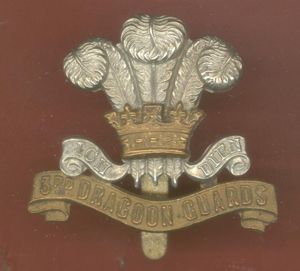 3rd Prince of Wales Dragoon Guards WW1 OR's cap badge