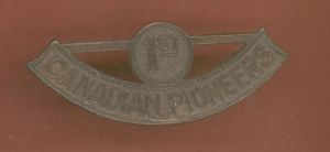 1st Canadian Pioneer Bn. WW1 CEF shoulder title