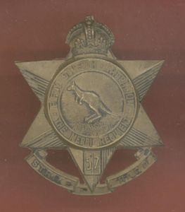 Australian 57th Infantry Battalion (Merri Regiment) slouch hat badge circa