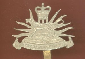 British Colonial Nyasaland Police cap badge