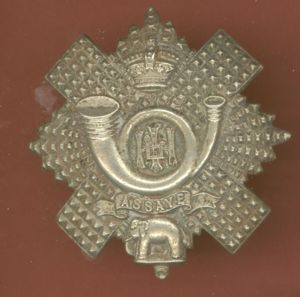 Scottish Highland Light Infantry Victorian shako/glengarry badge
