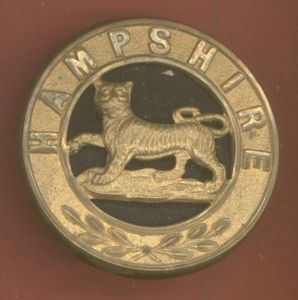 The Hampshire Regiment. Victorian OR's helmet plate centre.