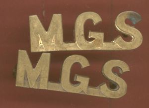 M.G.S. WW1 CEF Canadian Machine Gun Section shoulder titles