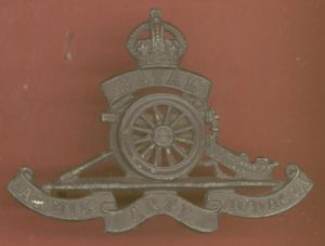 South African Natal Field Artillery slouch hat badge