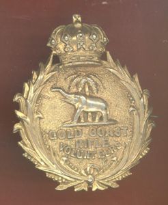 The Gold Coast Rifle Volunteers Victorian Officer's cap badge