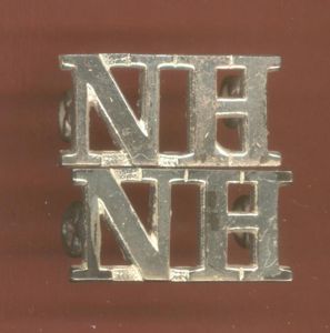 N.H. Northumberland Hussars Yeomanry Officer's shoulder titles