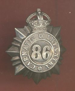 Indian Army. 86th Carnatic Infantry WW1 Officer's cap badge