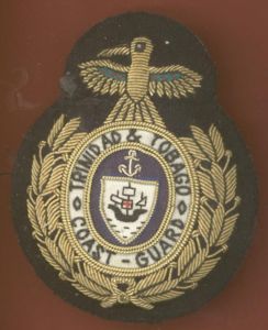 Trinidad & Tobago Coast Guard Officer's bullion badge
