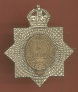 1st King's Dragoon Guards WW1 OR's cap badge