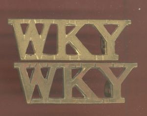 W.K.Y. West Kent Yeomanry shoulder titles