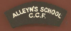 ALLEYN'S SCHOOL / C.C.F. cloth shoulder title