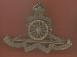 Canadian Field Artillery WW1 CEF Officer's OSD cap badge