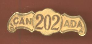 Canadian 202nd Edmonton Sportsmen Bn. WW1 CEF Officer's shoulder title