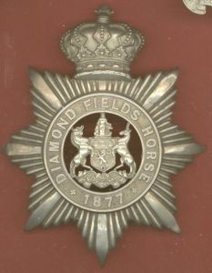 South African Diamond Field Horse Victorian helmet plate