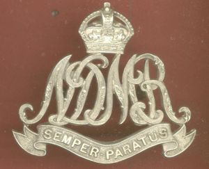 South African Northern Districts Mounted Rifles slouch hat badge