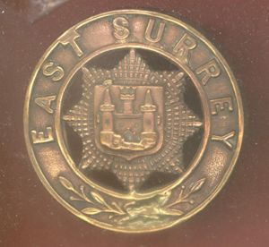 East Surrey Regiment Victorian OR's helmet plate centre