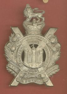 King's Own Scottish Borderers Victorian helmet plate centre
