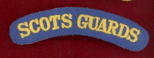 Scots Guards cloth shoulder title