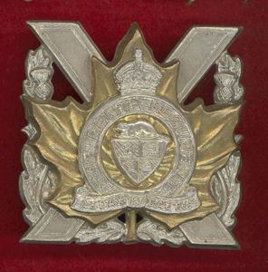 Canadian The Perth Regiment glengarry badge