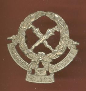 Malayian Federation of Malaya Police cap badge
