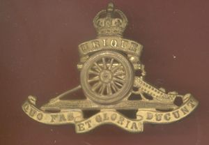 The Royal Artillery Officer's K/C cap badge
