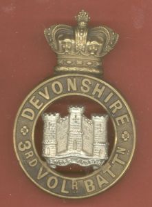 3rd VB The Devonshire Regiment Victorian glengarry badge