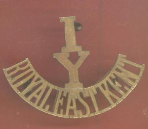1 / Y / ROYAL EAST KENT WW1 shoulder title