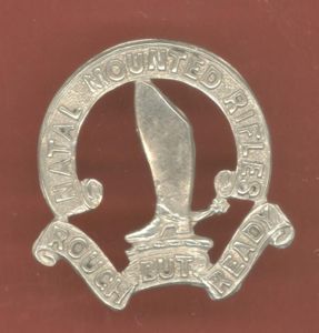South African Natal Mounted Rifles Edwardian cap badge