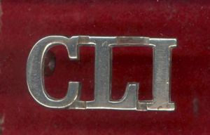 C.L.I. Ceylon Light Infantry Officer's shoulder title