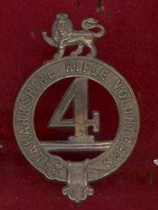 Scottish 4th Lanarkshire Rifle Volunteers Victorian glengarry badge